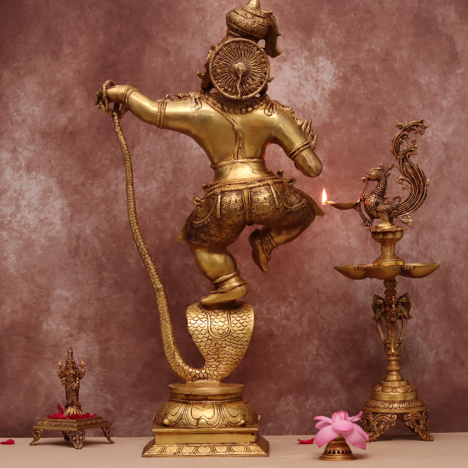 Lord Krishna On Kaliya Nag