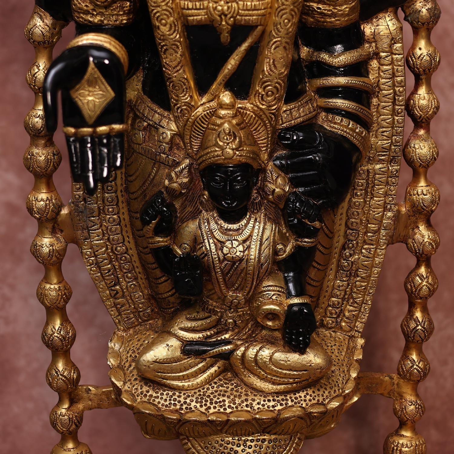 Brass Black Tirupati Balaji Weds Padmavati Idol