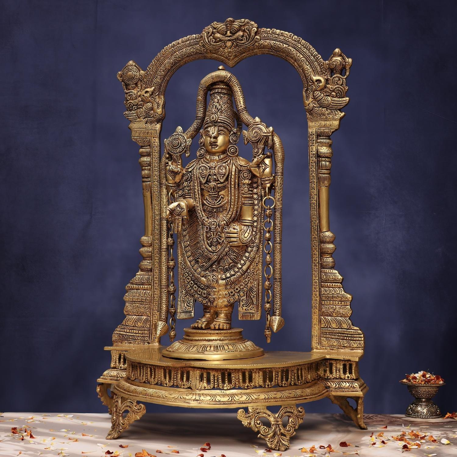 Brass Tirupati Balaji With Frame