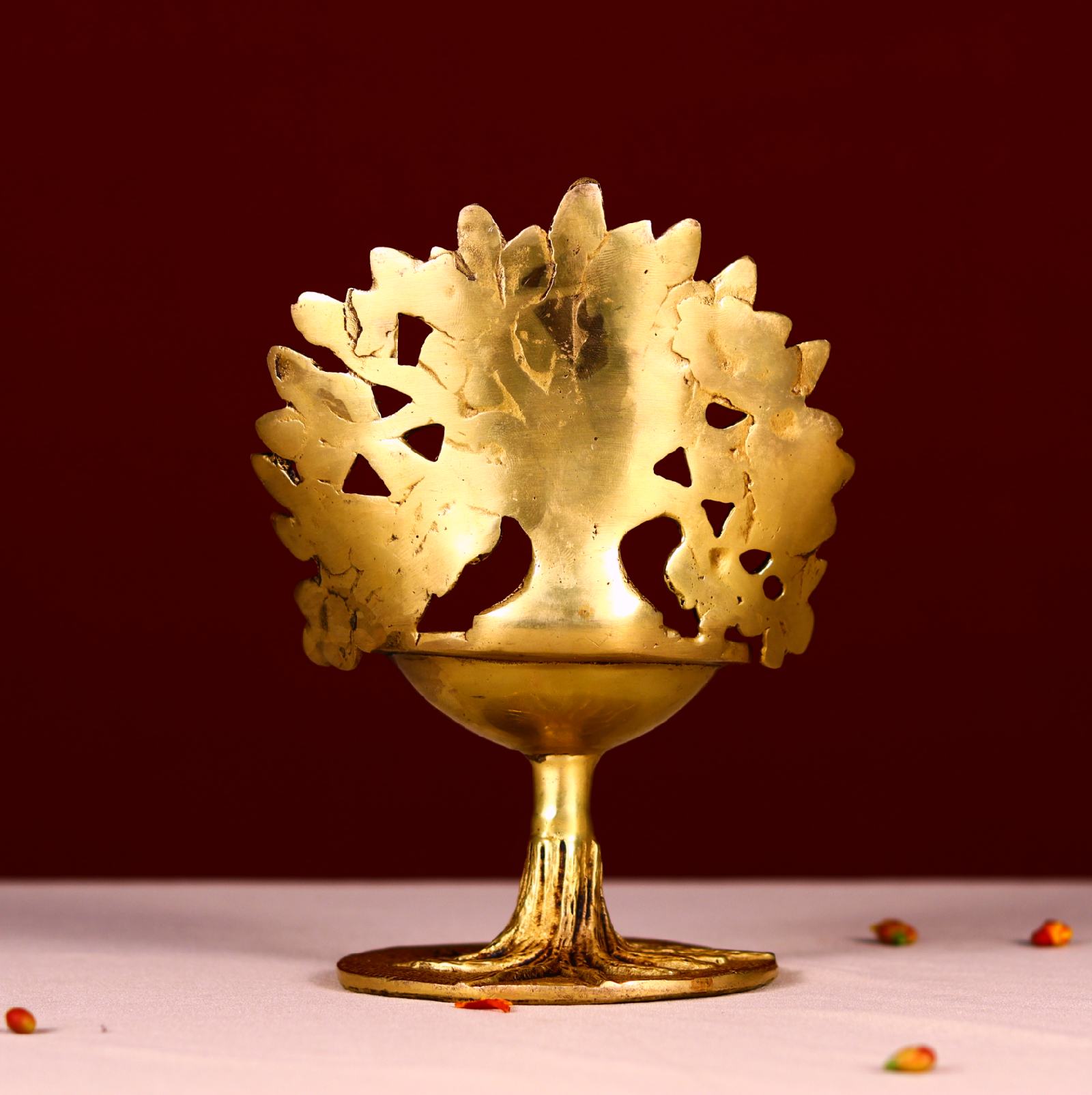 Brass Kalpavriksha Tree Diya
