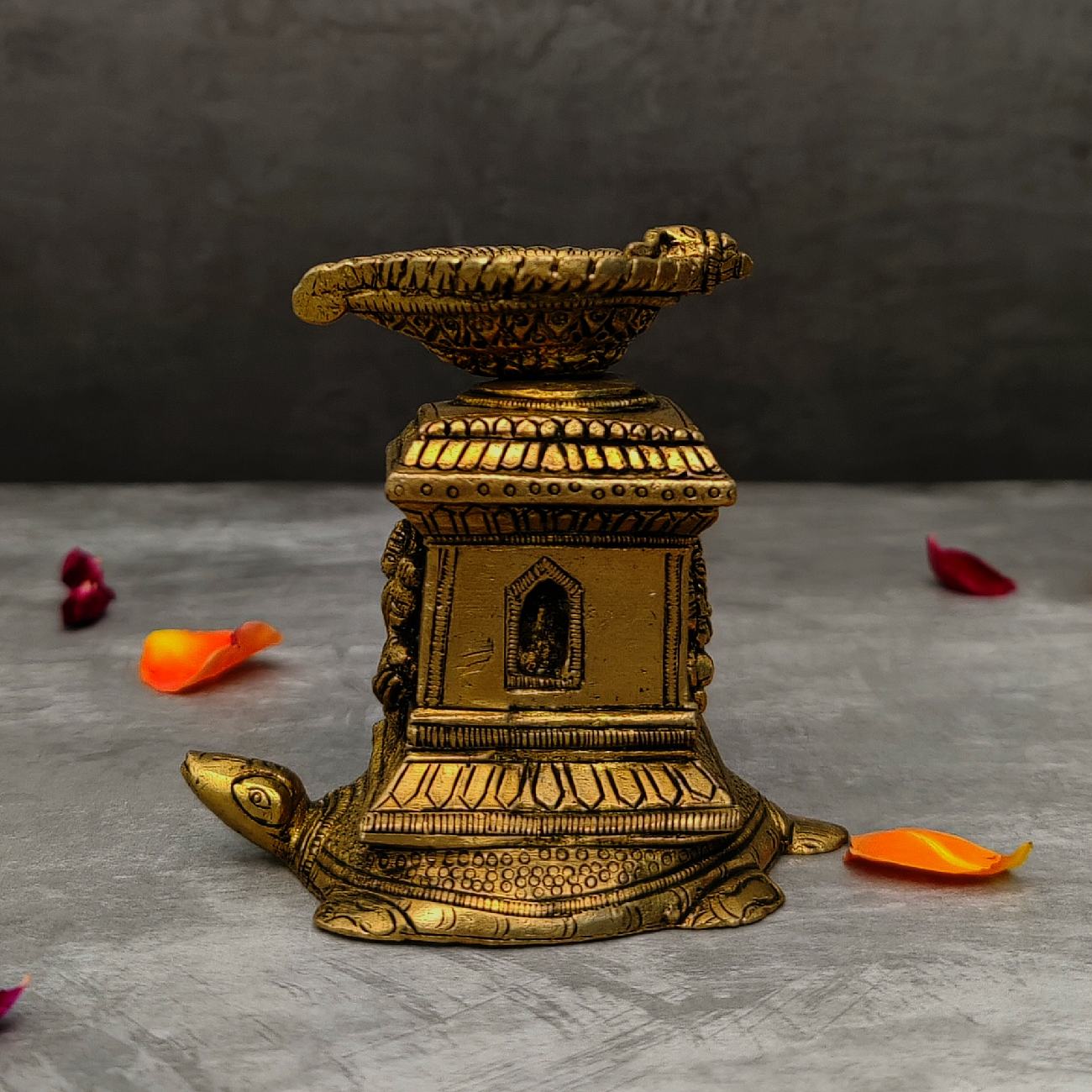 Brass Tortoise Tulsi Diya