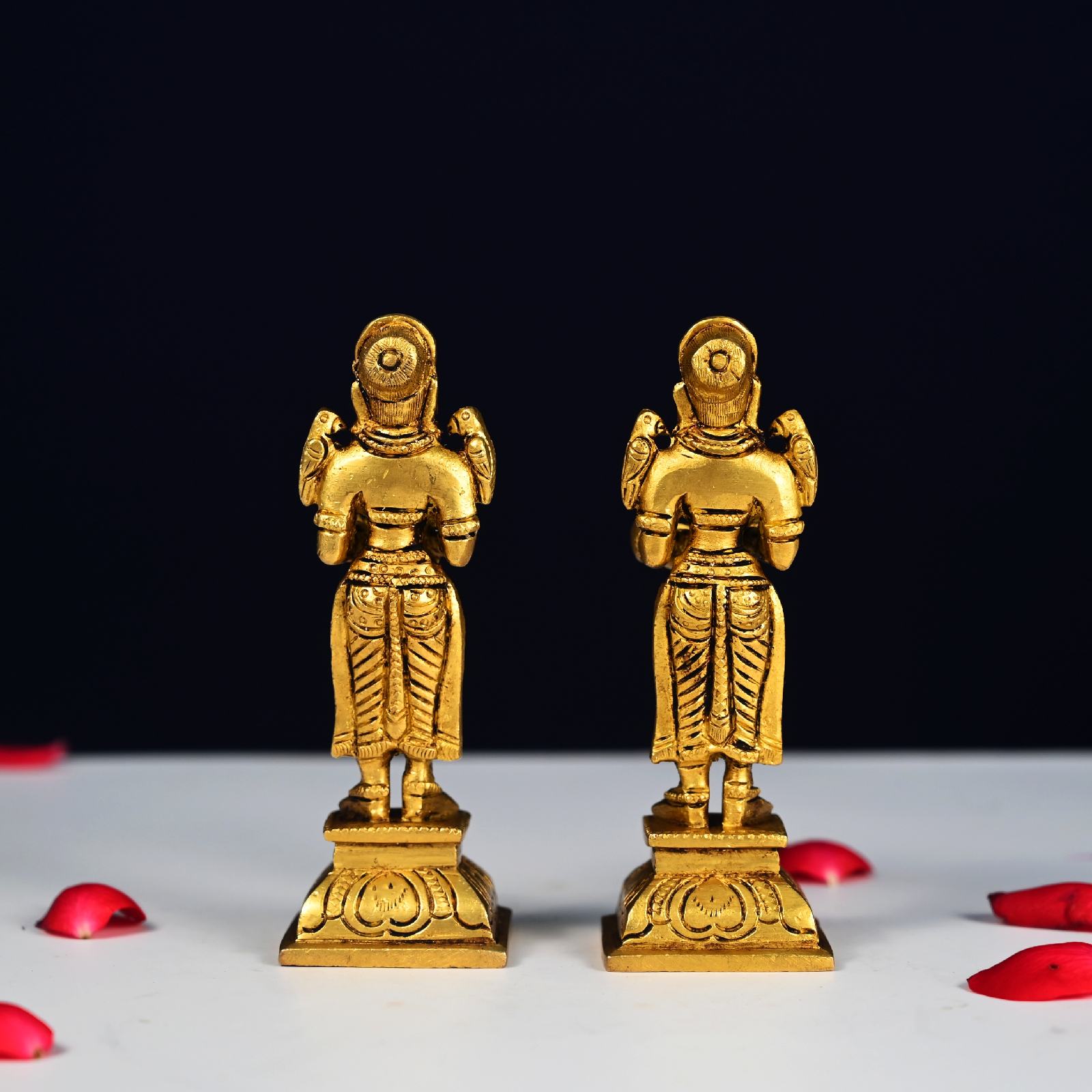 Brass Diya Lady Pair