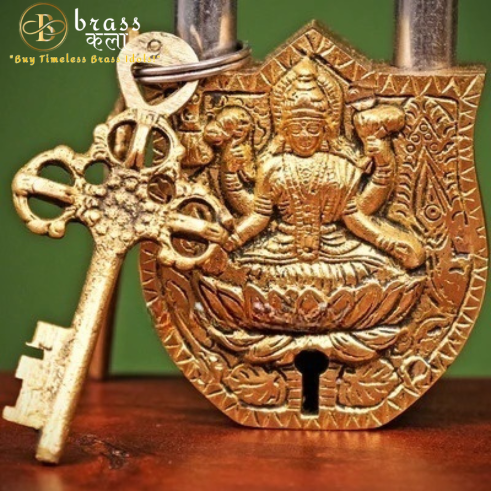 Brass Ganesha Lock with keys