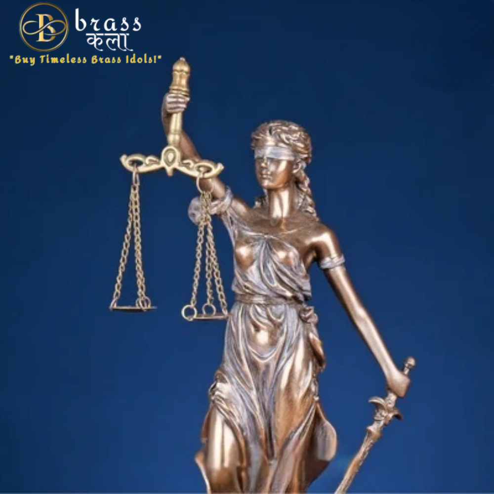 Bonded Bronze Justice Lady with Scales and Sword
