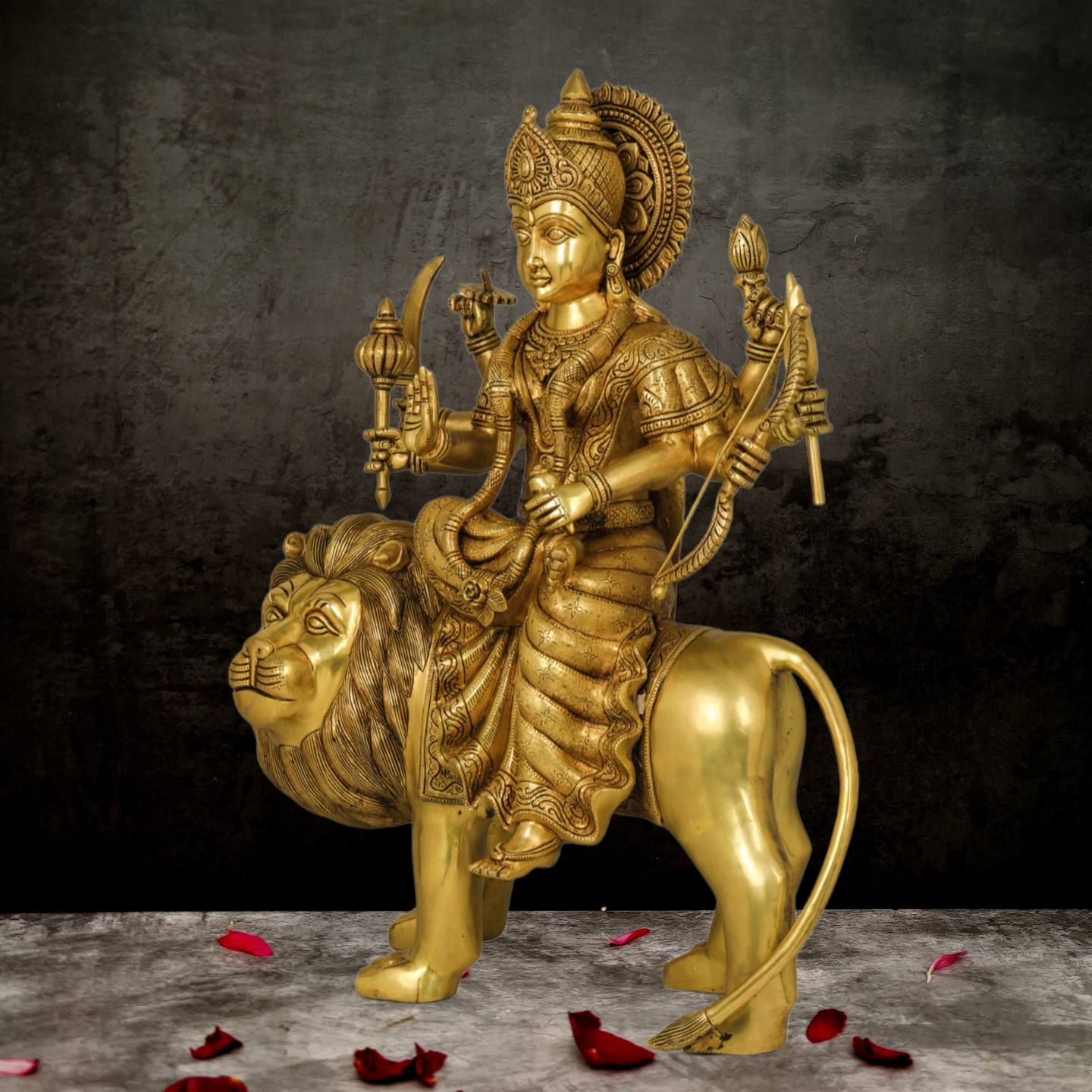 Super Fine Brass Durga Mata Idol