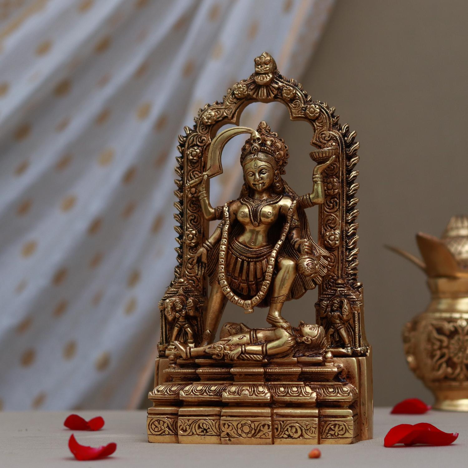Kritimukha Brass Goddess Kali