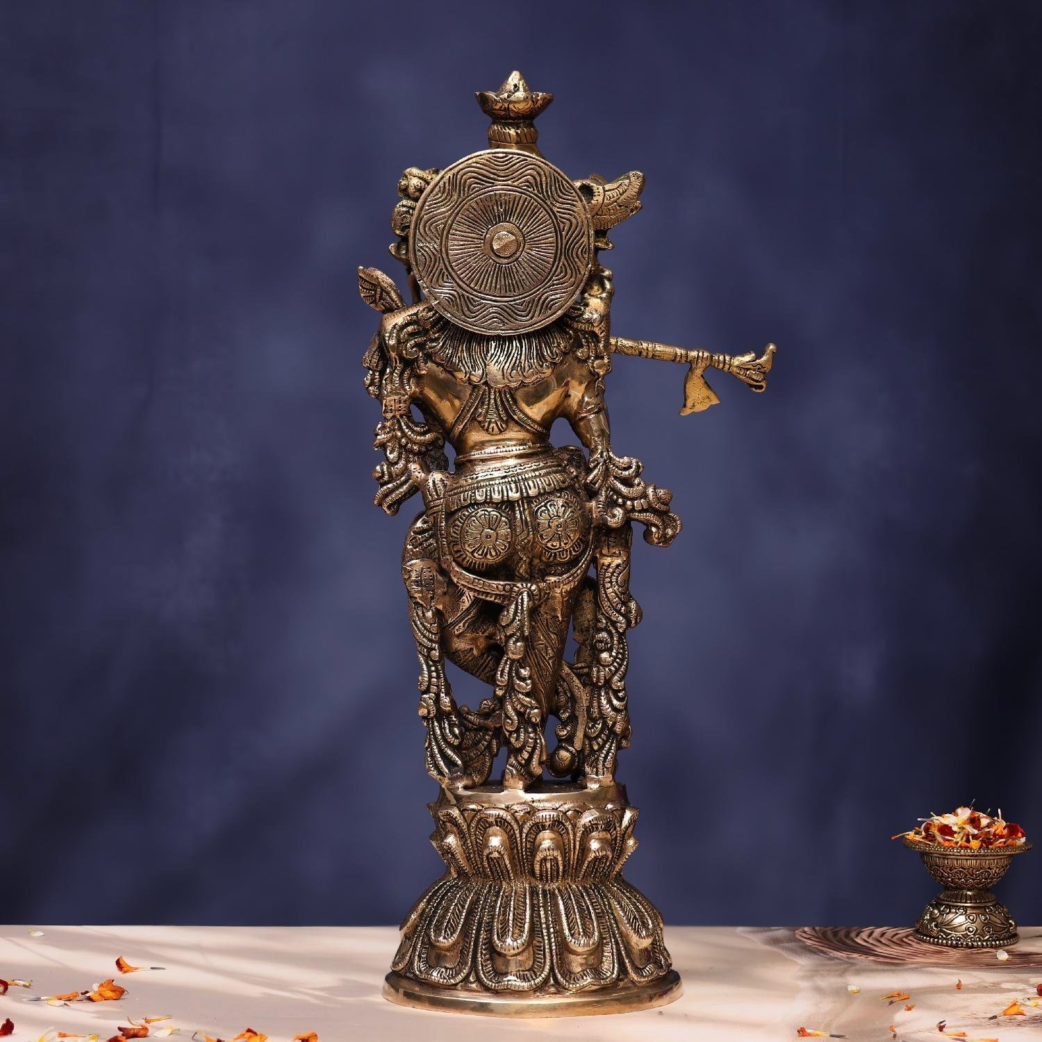 Antique Brass Krishna Idol