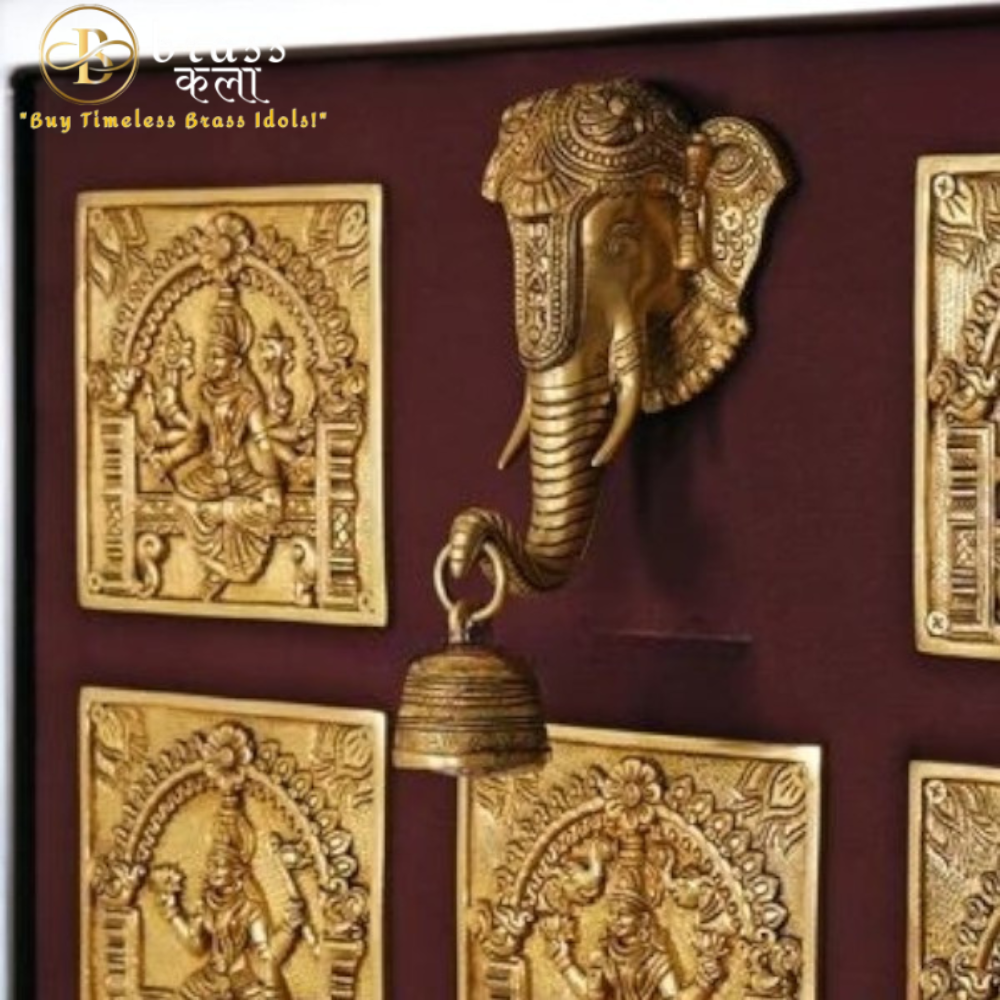 Brass Ashta Lakshmi Frame Wall Hanging Hanging