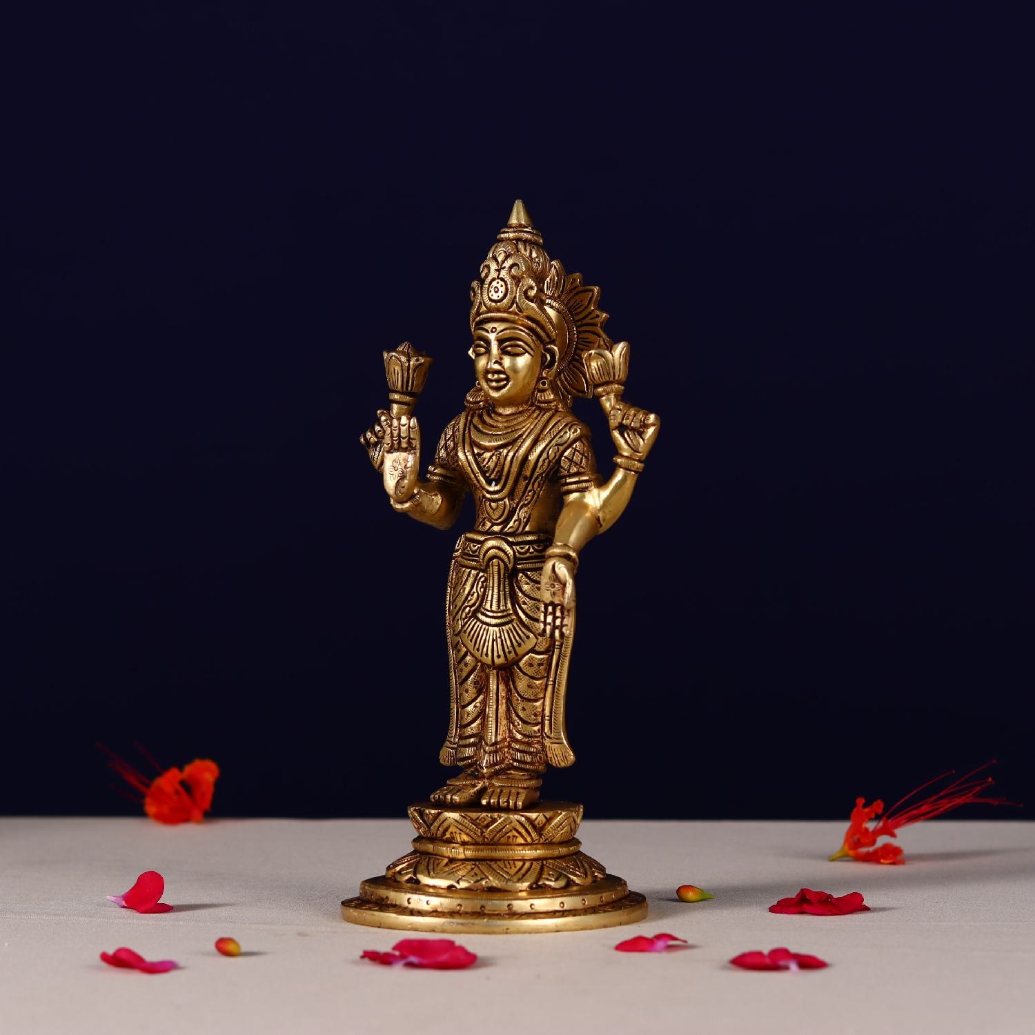 Brass Standing Laxmi Murti