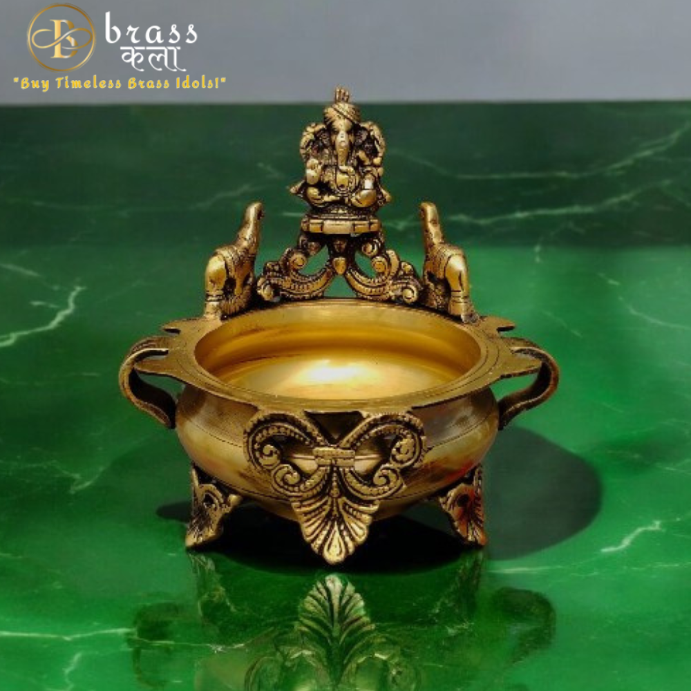 Brass Ganesha Urli