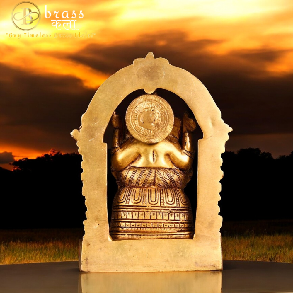 Brass Frame Ganesh Idol