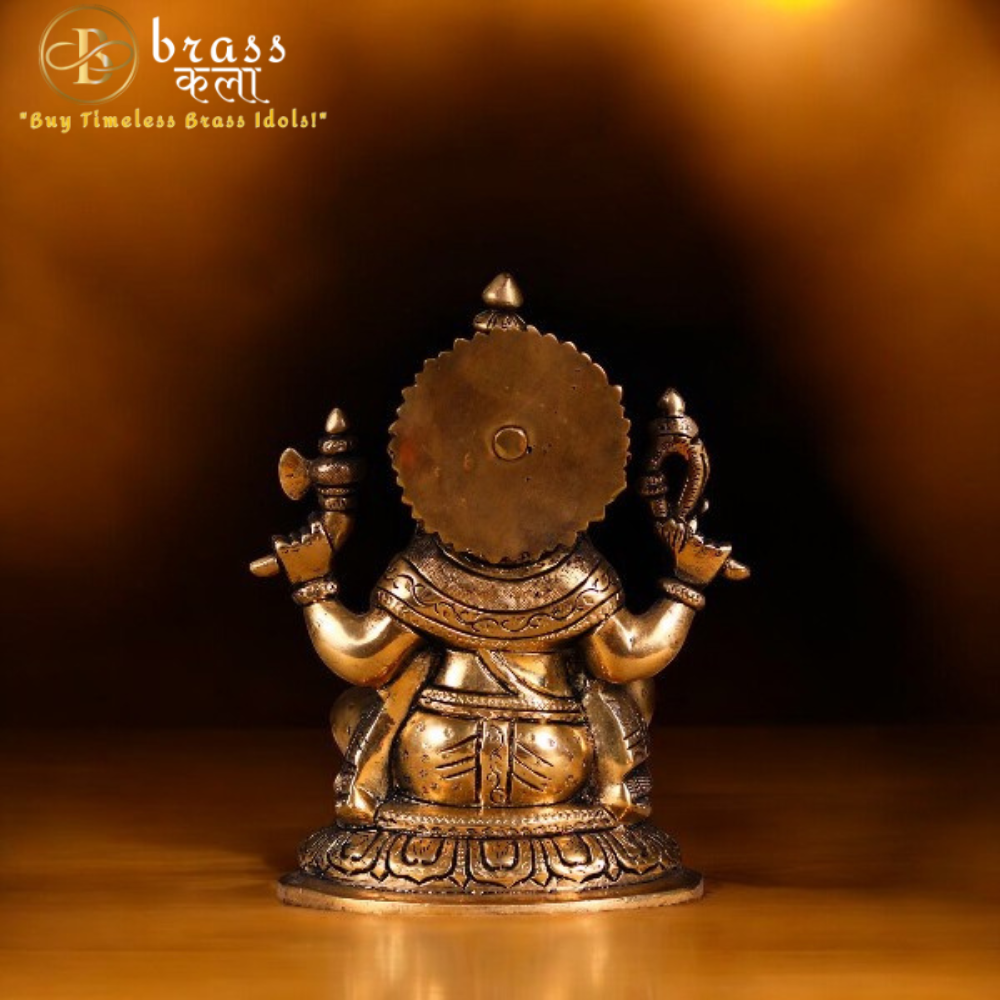 Antique Brass Ganesh Idol