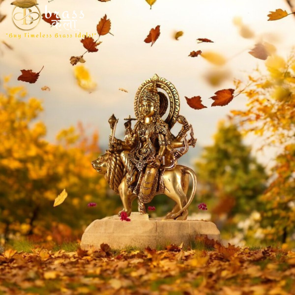 Brass Goddess Durga Murti