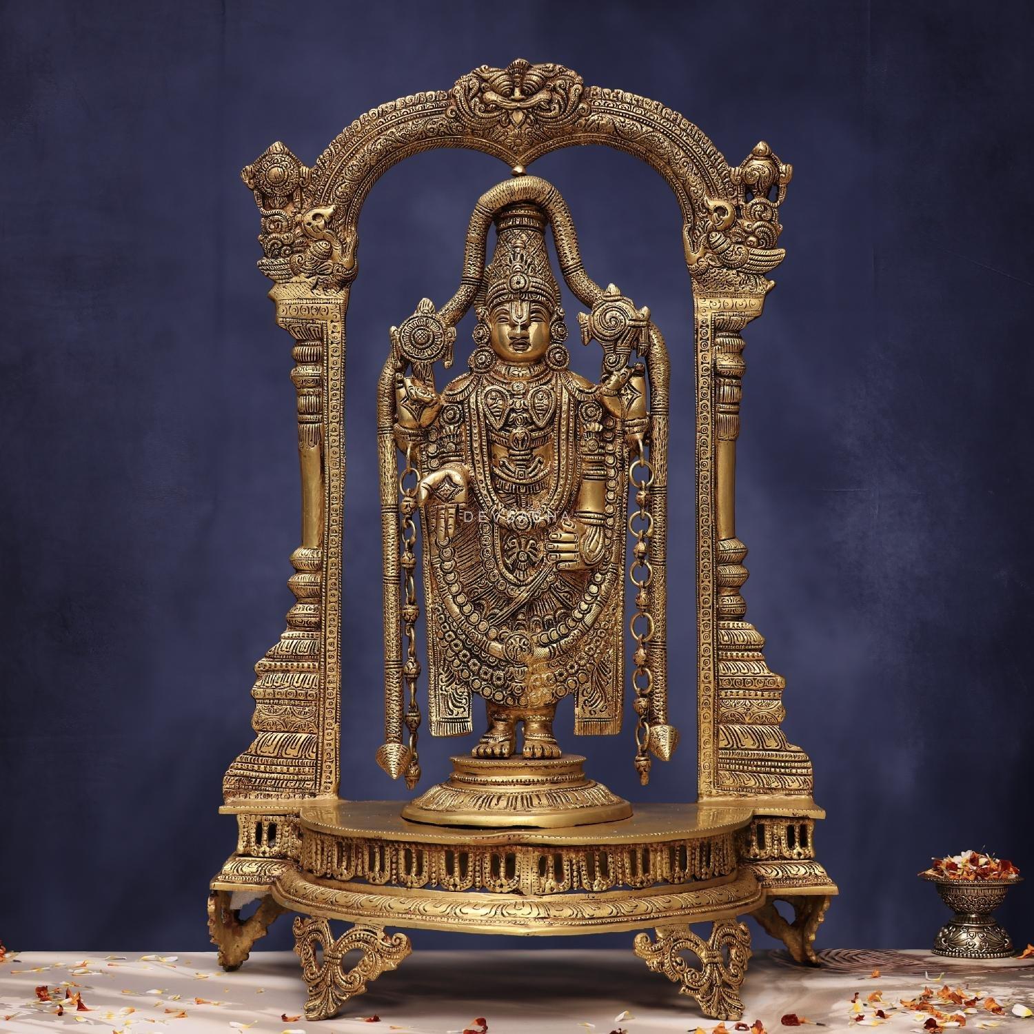 Brass Tirupati Balaji With Frame