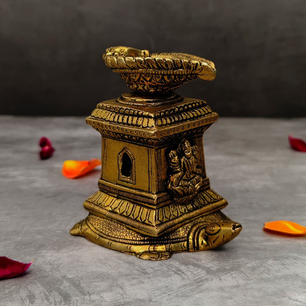 Brass Tortoise Tulsi Diya