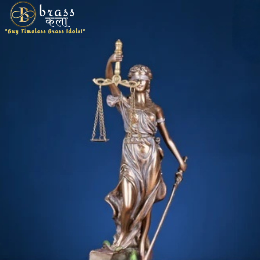Bonded Bronze Justice Lady with Scales and Sword