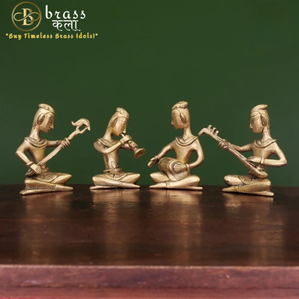 Brass Musician Set of 4