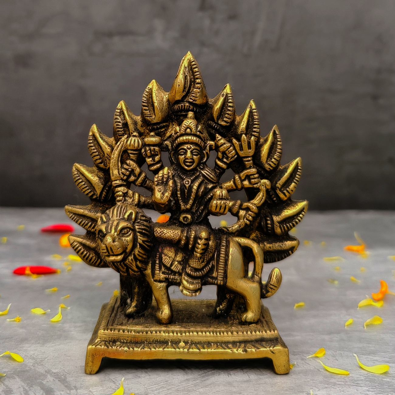 Midium Size Brass Durga Mata Idol
