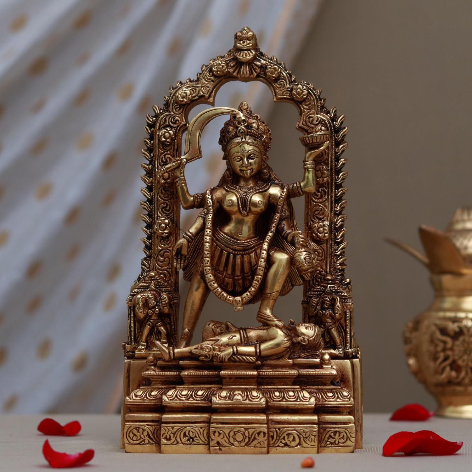 Kritimukha Brass Goddess Kali