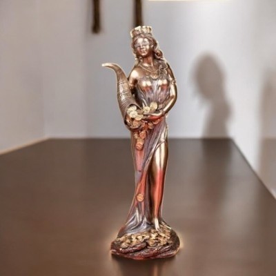 Roman Goddess Fortuna, Good Luck Fortune Tykhe Statue