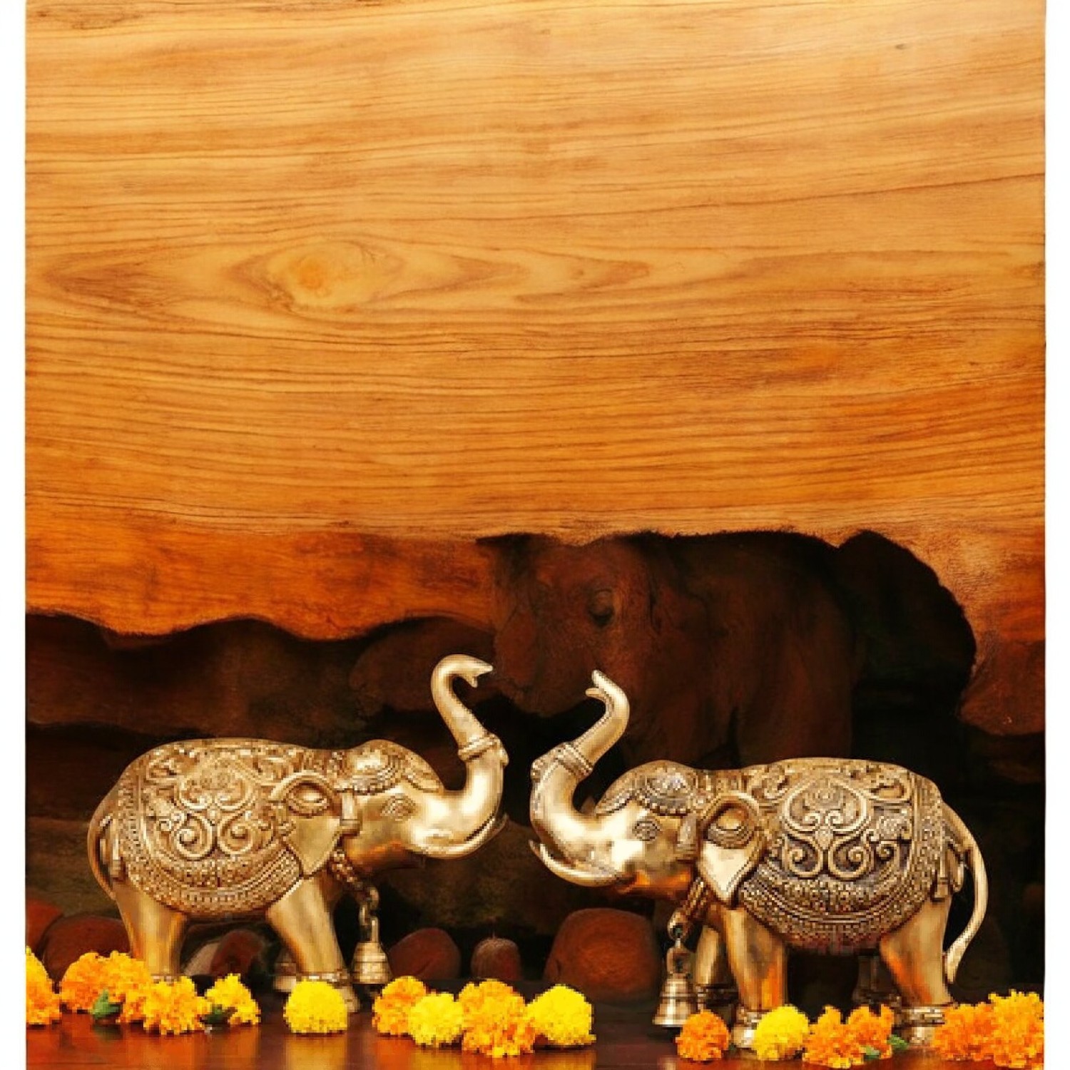 Brass Maharaja Elephant Showpiece for Decor