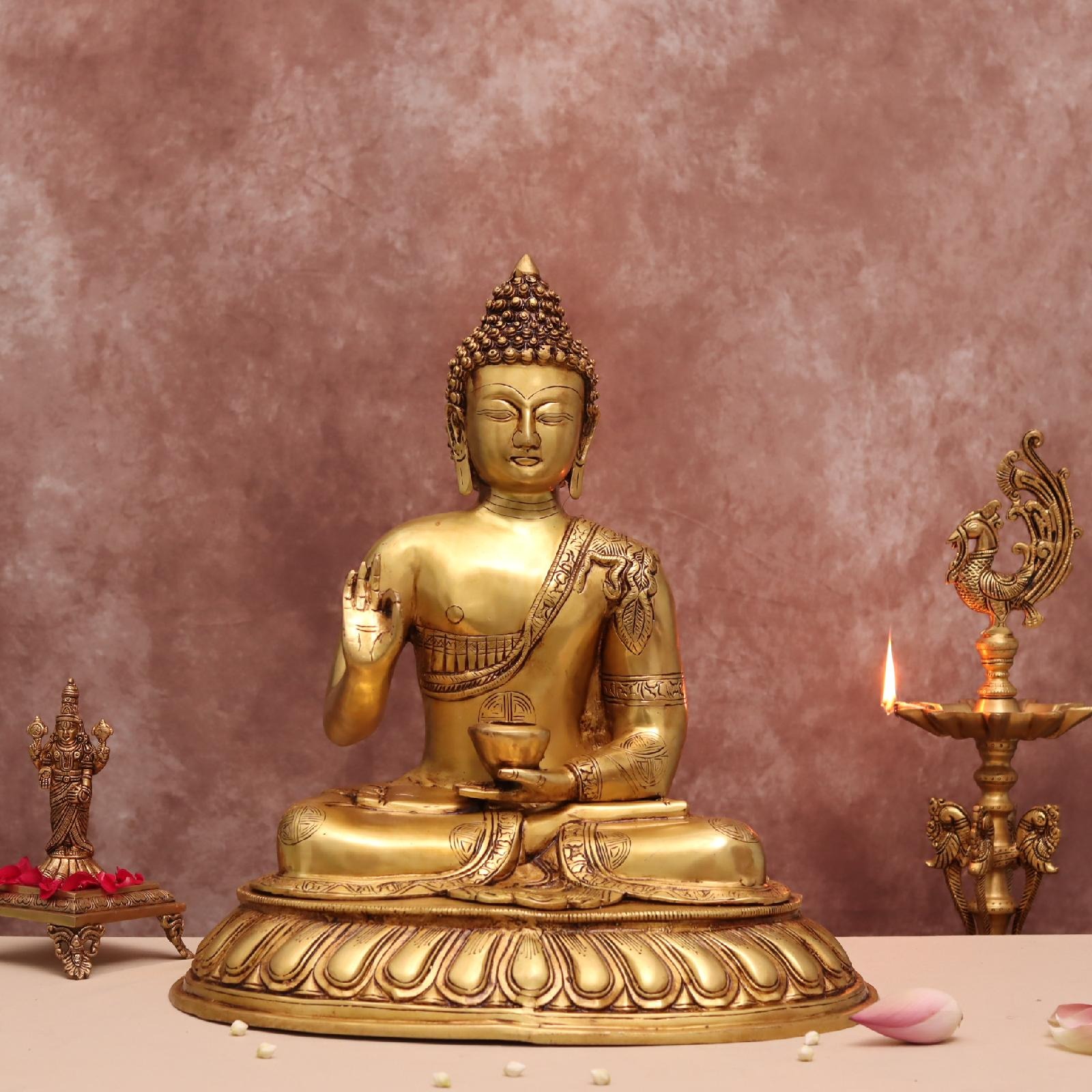 Handcrafted Brass Buddha Statue