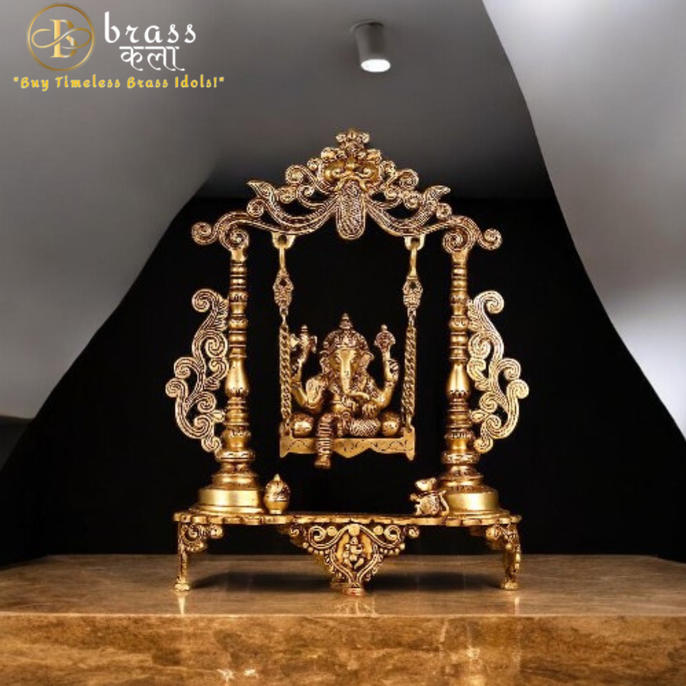 Brass Jhula Ganesha