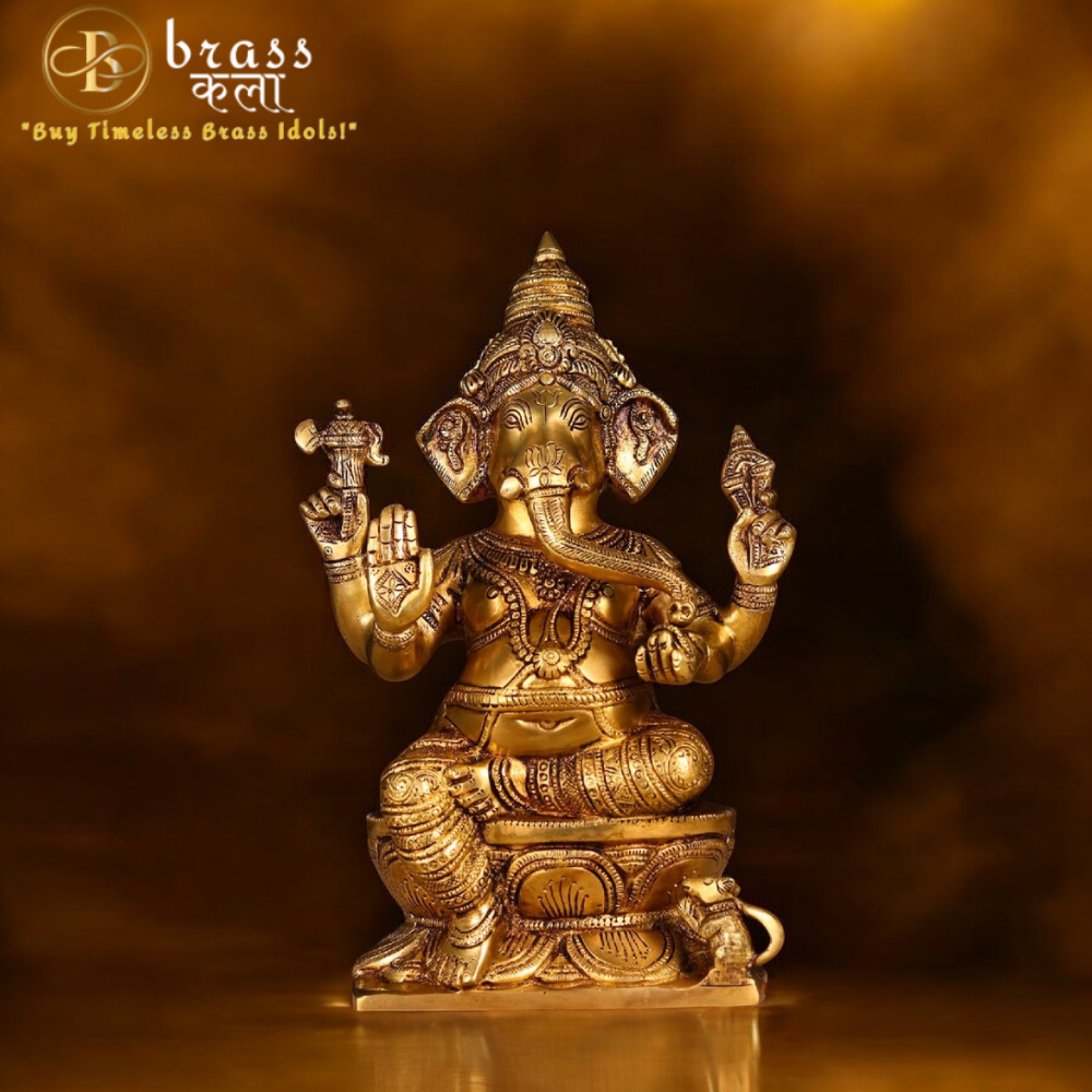 Brass Super Fine Brass Ganesh Idol