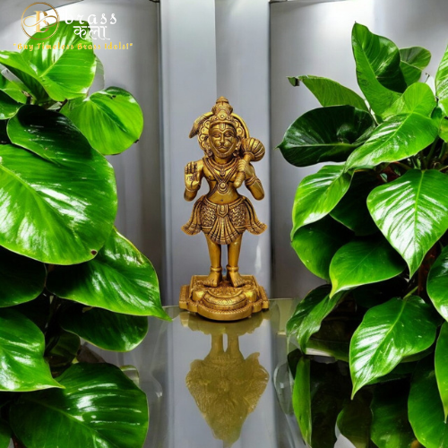 Large Size Brass Hanuman Idol