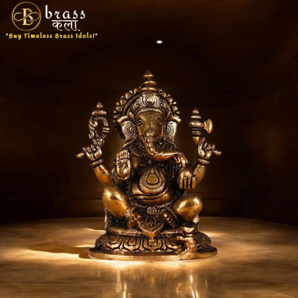 Antique Brass Ganesh Idol
