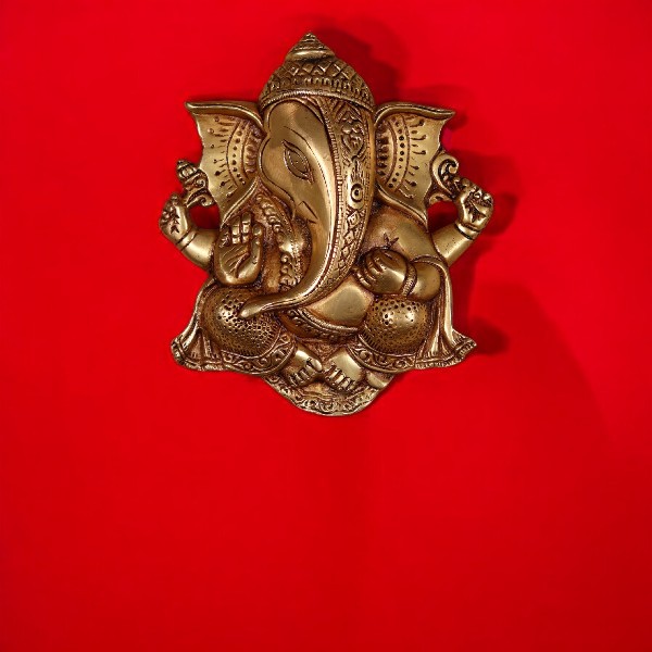 Wall Hanging brass Ganesha Plate