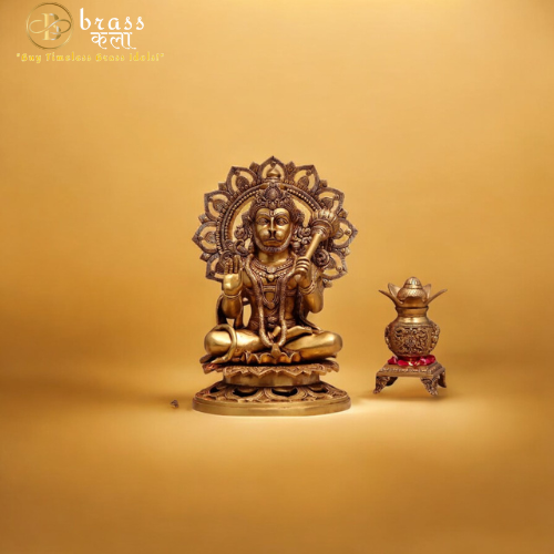 Brass Lord Hanuman Idol