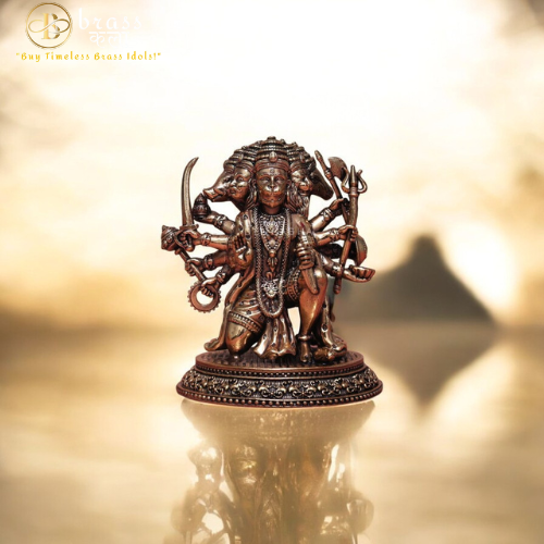 Panchmukhi Hanuman Brass Idol