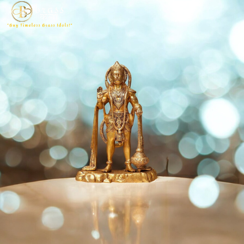 Brass Hanuman Idol Perfect For Home And  Office Decor